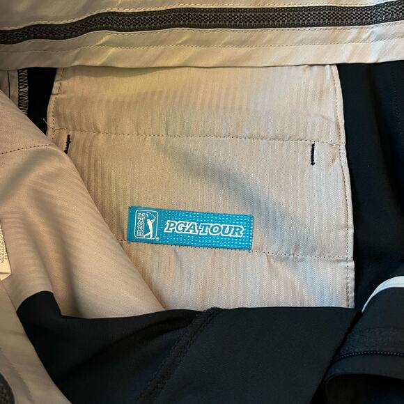 PGA Tour Mens 32 Shorts 11" Black Golf Casual Preppy Polyester Classic Pockets - Picture 8 of 8